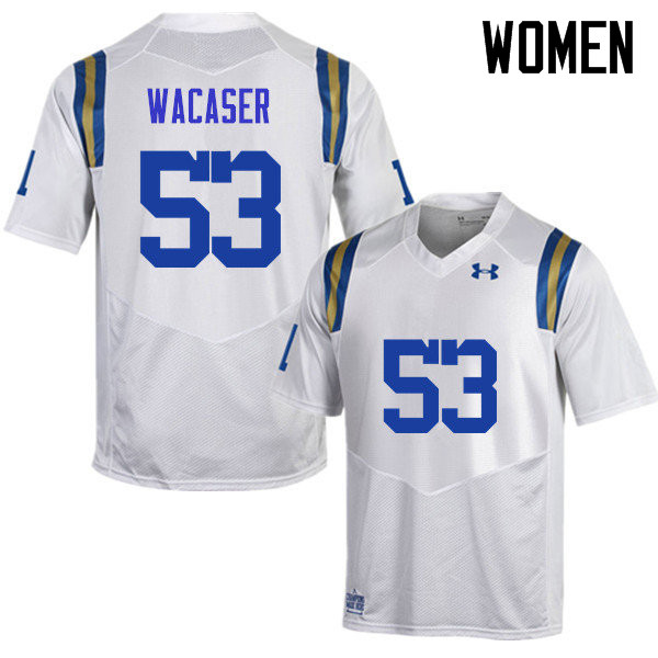 Women #53 Jax Wacaser UCLA Bruins Under Armour College Football Jerseys Sale-White